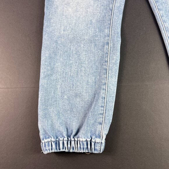 Paige Jeans Women 33x25* Mayslie Jogger Mid Rise Blue Faded Stretch Denim Tag 31 - Picture 6 of 16